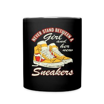 « Vous pouvez faire le contact de la chaussure » Drôle - Mug uni - noir - Devant