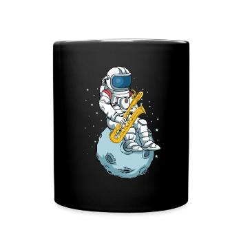 Saxophone basse Orchestre de musique jazz Saxophone - Mug uni - noir - Devant