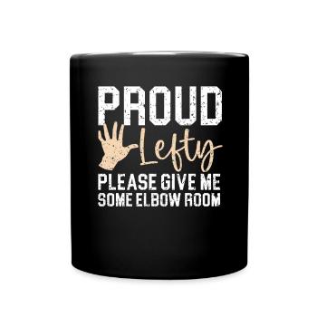 Fier gaucher S’il vous plaît, donnez-moi un peu de coude fr - Mug uni - noir - Devant