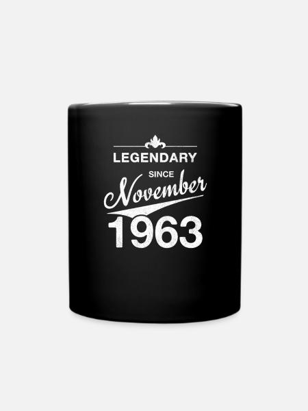 60. Geburtstag Legendär November 1963 Jahrgang 63 - Tasse einfarbig - Schwarz