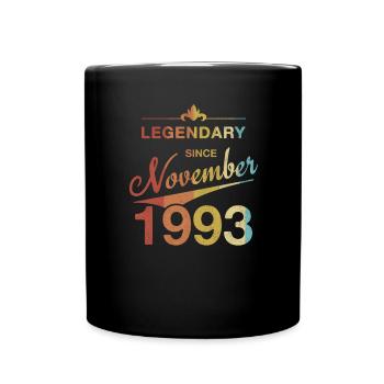 30th Birthday Legendary November 1993 Volume 93 - Full Colour Mug - black - Front