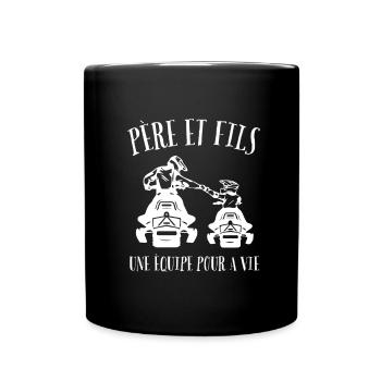 Tel Père Tel Fils Motoneige Cross Sport - Tasse einfarbig - Schwarz - Vorne