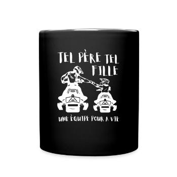 Tel Père Tel Fils Motoneige Cross Sport - Tasse einfarbig - Schwarz - Vorne