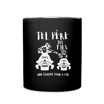 Tel Père Tel Fils Motoneige Cross Sport - Tasse einfarbig - Schwarz - Vorne