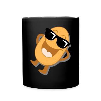 Kartoffel Sonnenbrille Kartoffeln - Tasse einfarbig - Schwarz - Vorne