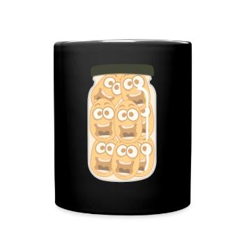 Kartoffel Kartoffeln - Tasse einfarbig - Schwarz - Vorne