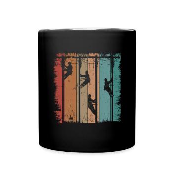 Retro Line Installer Gift Men - Full Colour Mug - black - Front