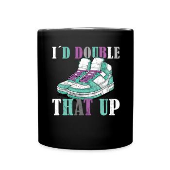 Lustiger Sneaker -Sammler - Turnschuhe - Tasse einfarbig - Schwarz - Vorne