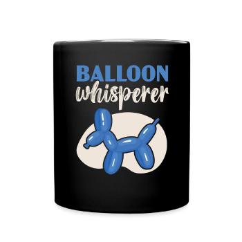 Ballonflüsterer Ballonverdrehung Ballonmodellierun - Tasse einfarbig - Schwarz - Vorne