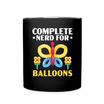 Kompletter Nerd für Ballons Ballonmodellierung - Tasse einfarbig - Schwarz - Vorne