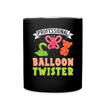 Modélisation professionnelle de ballon Balloon Twister - Mug uni - noir - Devant