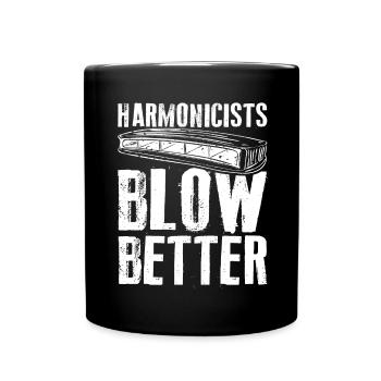 Mundharmonika Instrument und Mundharmonika - Tasse einfarbig - Schwarz - Vorne