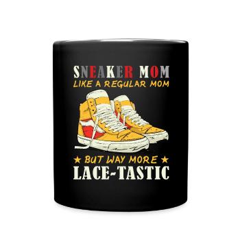 « Sneaker Mom » Chaussure Drôle - Mug uni - noir - Devant