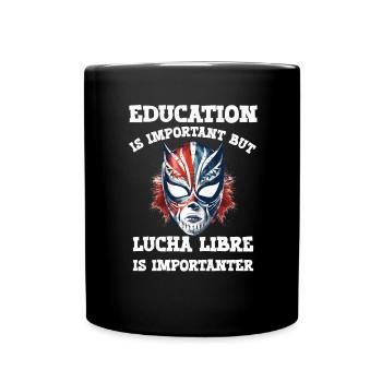 Lucha Libre Mexikanische Wrestling Maske Luchador - Tasse einfarbig - Schwarz - Vorne