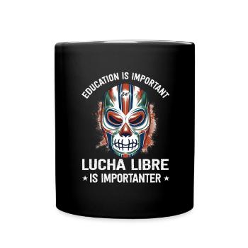 Lucha Libre Mexikanische Wrestling Maske Luchador - Tasse einfarbig - Schwarz - Vorne
