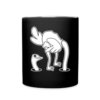 Autruche - Mug uni - noir - Devant