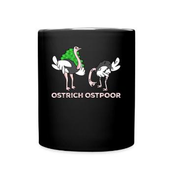 Autruche et autpoor - Mug uni - noir - Devant