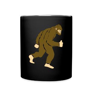 Bigfoot lève le pouce - Mug uni - noir - Devant