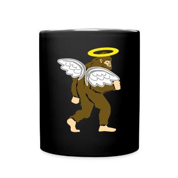 Bigfoot Angel with Halo - Full Colour Mug - black - Front