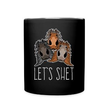 Shetlandpony Shetland Pony Shetty - Tasse einfarbig - Schwarz - Vorne