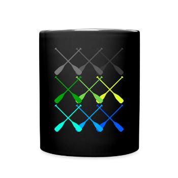 Rowing Paddle Rowing Boat - Full Colour Mug - black - Front