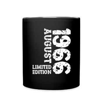 1966 August Limited Edition 57. Geburtstag Outfit - Tasse einfarbig - Schwarz - Vorne