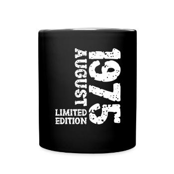 1975 August Limited Edition 48. Geburtstag Outfit - Tasse einfarbig - Schwarz - Vorne