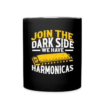Mundharmonika Instrument und Mundharmonika - Tasse einfarbig - Schwarz - Vorne