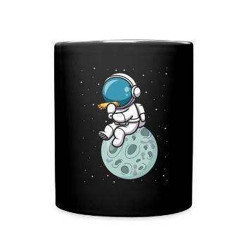 Mundharmonika Spieler und Mundharmonika - Tasse einfarbig - Schwarz - Vorne