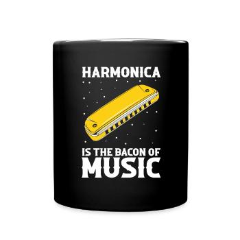 Mundharmonika Instrument und Mundharmonika - Tasse einfarbig - Schwarz - Vorne