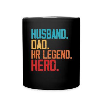 Mari. Papa. Légende RH. Héros. - Responsable RH - Mug uni - noir - Devant