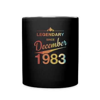 40. Geburtstag Legendär Dezember 1983 Jahrgang 83 - Tasse einfarbig - Schwarz - Vorne