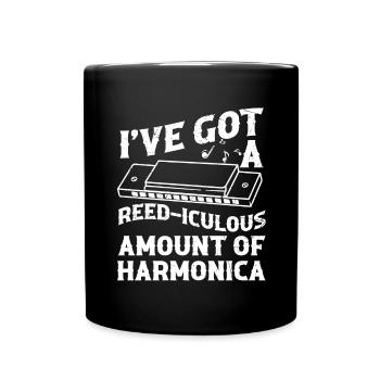 Mundharmonika Instrument und Mundharmonika - Tasse einfarbig - Schwarz - Vorne