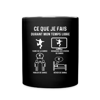 danse temps libre danseur - Mug uni - noir - Devant