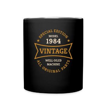 40ème Anniversaire Millésime 1984 Millésime 40 ans - Mug uni - noir - Devant