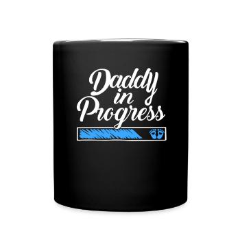 Grossesse 2023 - Papa Travail en cours - - Mug uni - noir - Devant