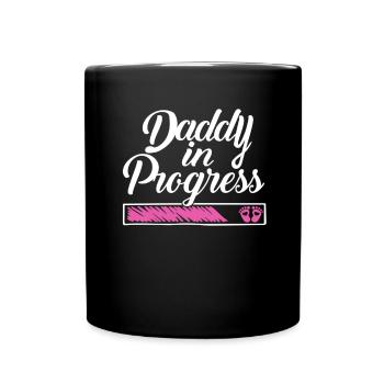 Grossesse 2023 - Papa Travail en cours - - Mug uni - noir - Devant