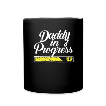 Grossesse 2023 - Papa Travail en cours - - Mug uni - noir - Devant