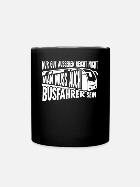 Busfahrer Witz Linienbus - Tasse einfarbig - Schwarz