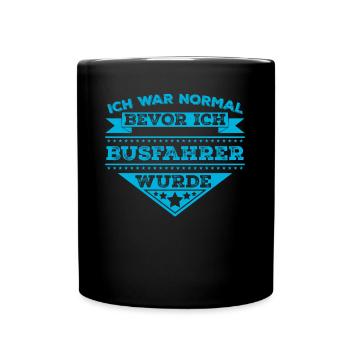 Linienbus Busfahrer Bus - Tasse einfarbig - Schwarz - Vorne