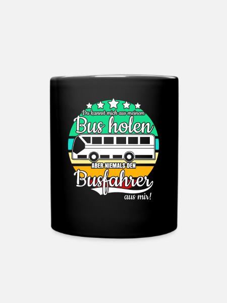 Linienbus Bus Busfahrer - Tasse einfarbig - Schwarz