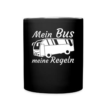 Busfahrerin Busfahrer Linienbus - Tasse einfarbig - Schwarz - Vorne