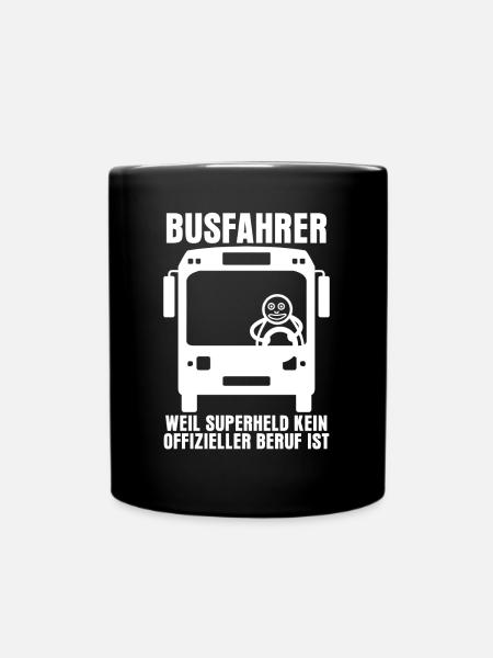 Busfahrer Busfahrerin Linienbus - Tasse einfarbig - Schwarz