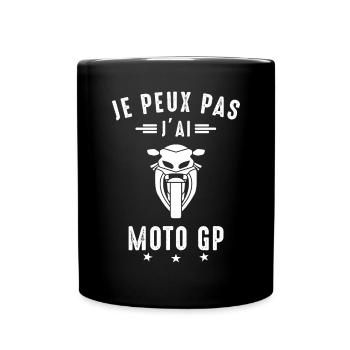 Moto GP Je peux pas j'ai Moto GP Motards Drôle - Mug uni - noir - Devant