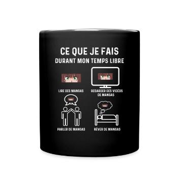 mangas temps libre mangaka - Mug uni - noir - Devant