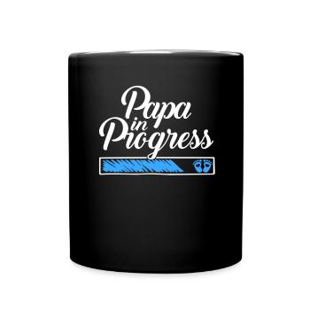 Grossesse 2023 - Papa Travail en cours - - Mug uni - noir - Devant