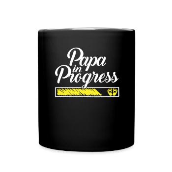 Grossesse 2023 - Papa Travail en cours - - Mug uni - noir - Devant