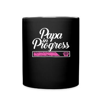 Grossesse 2023 - Papa Travail en cours - - Mug uni - noir - Devant