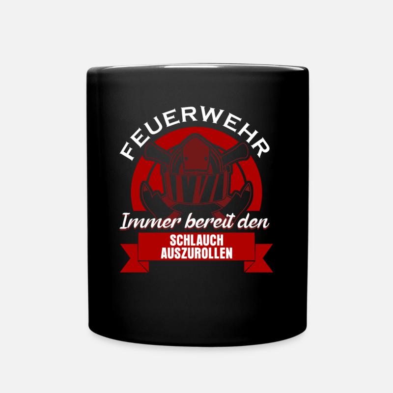 Feuerwehr Feuerwache Jugendfeuerwehr - Tasse einfarbig - Schwarz