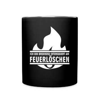 Feuerwehrmann Feuerwehr Jugendfeuerwehr - Tasse einfarbig - Schwarz - Vorne